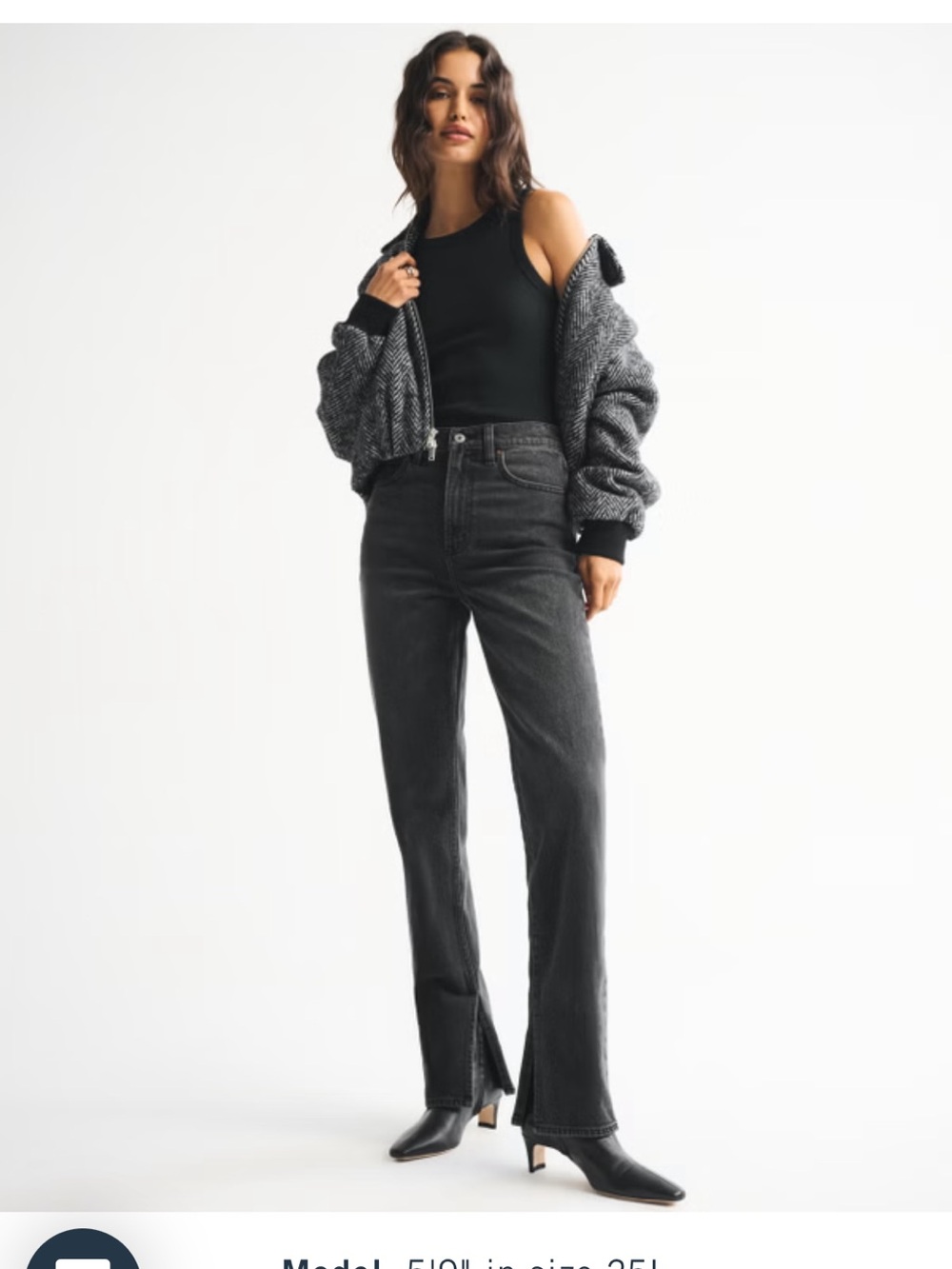 Abercrombie & Fitch Ultra High Rise 90s Straight Black Jeans